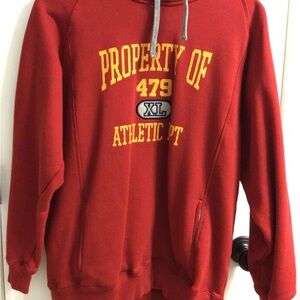 No Boundaries Red Athletic Hoodie